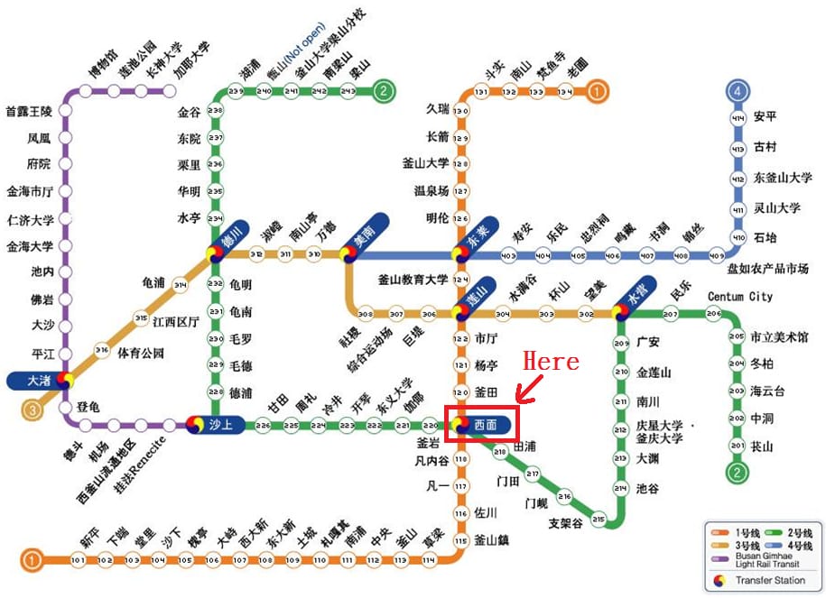 000 Metro Busan map