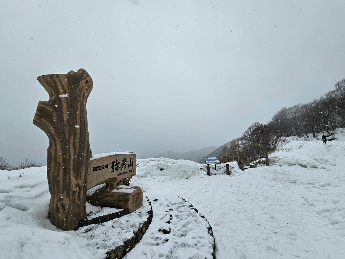 Day5-2 彌彥山頂遠眺日本海,風雨大雪&晴空萬里搭纜車一 Day5-2 彌彥山頂遠眺日本海,風雨大雪&晴空萬里搭纜車一