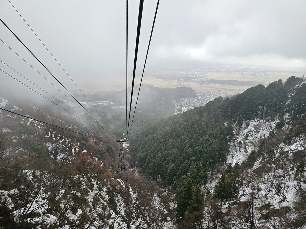 Day5-2 彌彥山頂遠眺日本海,風雨大雪&晴空萬里搭纜車一 Day5-2 彌彥山頂遠眺日本海,風雨大雪&晴空萬里搭纜車一