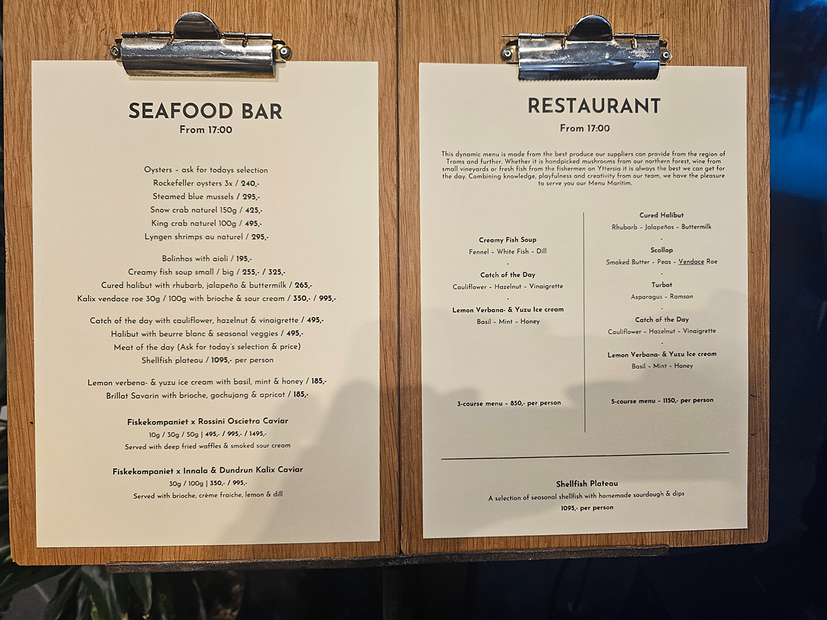 【挪威Tromsø食記】海鮮餐廳Fiskekompaniet,北極圈港邊頂級奢華,解鎖人生最貴一餐! - 第5張圖 【挪威Tromsø食記】海鮮餐廳Fiskekompaniet,北極圈港邊頂級奢華,解鎖人生最貴一餐!
